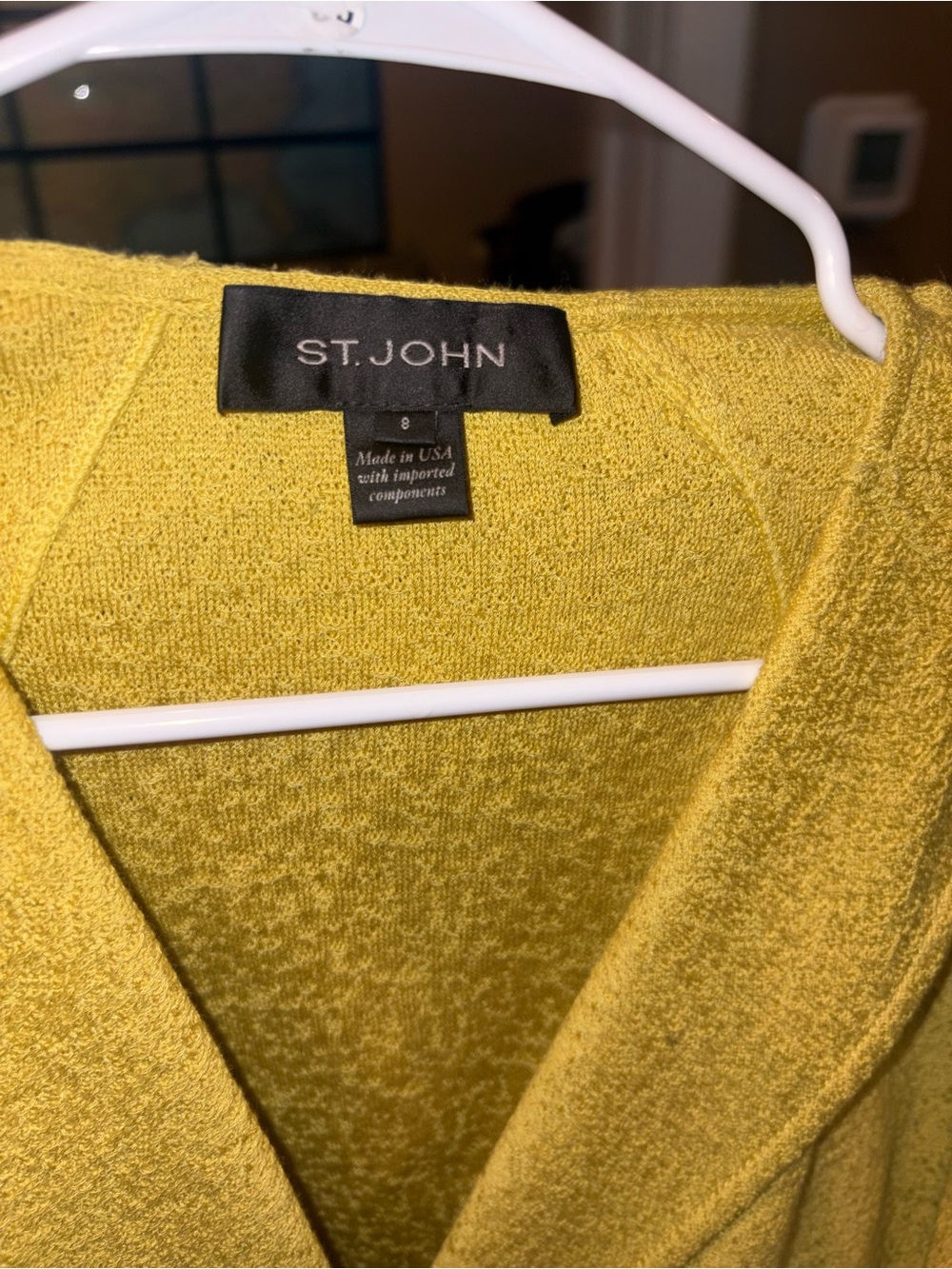 St. John Yellow Textured Knit Blazer - Picture 11 of 14